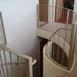 Curved railings on spiral stair’s