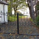 Driveway gates with electronic controls 