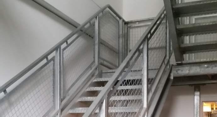 Galvanized Steel staircases.